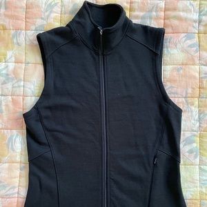 Ibex Women's Black Size Medium Merino Wool Knit Shak Vest
